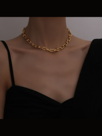 « Descubriendo la Elegancia: El Collar de Mujer Acero Inoxidable Chapado en Oro que No Deslustre – Eva »