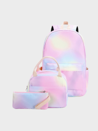 « Descubre el Conjunto de Mochila Escolar Arcoíris para Niñas: Mochila Grande, Bolsa de Almuerzo y Estuche de Lápices – Londres »