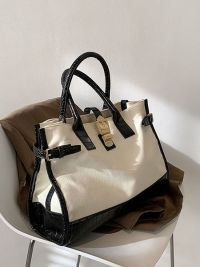 « Descubre el Encanto de Sabrina: Bolso Mujer Bolso Bandolera Grande Bolso Shopper Negra/Blanco »
